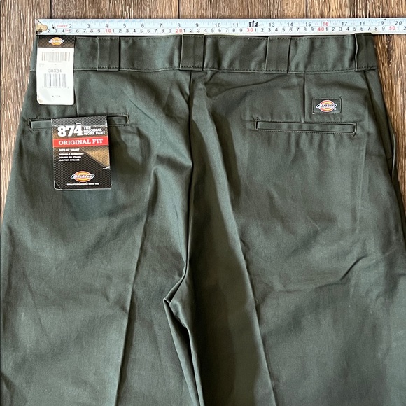 NWT Dickies Original Fit 874 Dark Green Pants Mens Size 38x34 - Picture 7 of 11